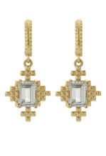 Load image into Gallery viewer, Reya Earrings - 22k Gold Plate with White Topaz-ZOE &amp; MORGAN-P&amp;K The General Store
