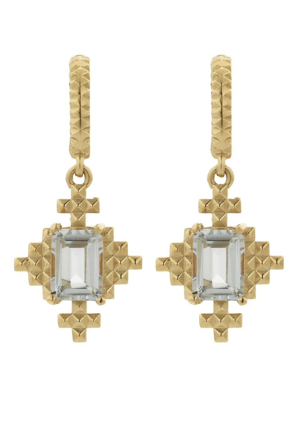 Reya Earrings - 22k Gold Plate with White Topaz-ZOE & MORGAN-P&K The General Store