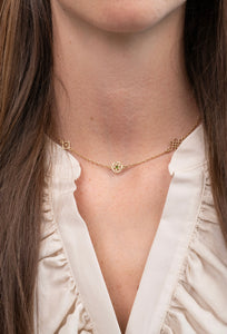 Aura Necklace - 22k Gold Plate with Chrome Diopside-zoe & morgan-P&amp;K The General Store