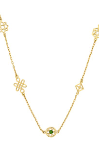 Aura Necklace - 22k Gold Plate with Chrome Diopside-zoe & morgan-P&amp;K The General Store