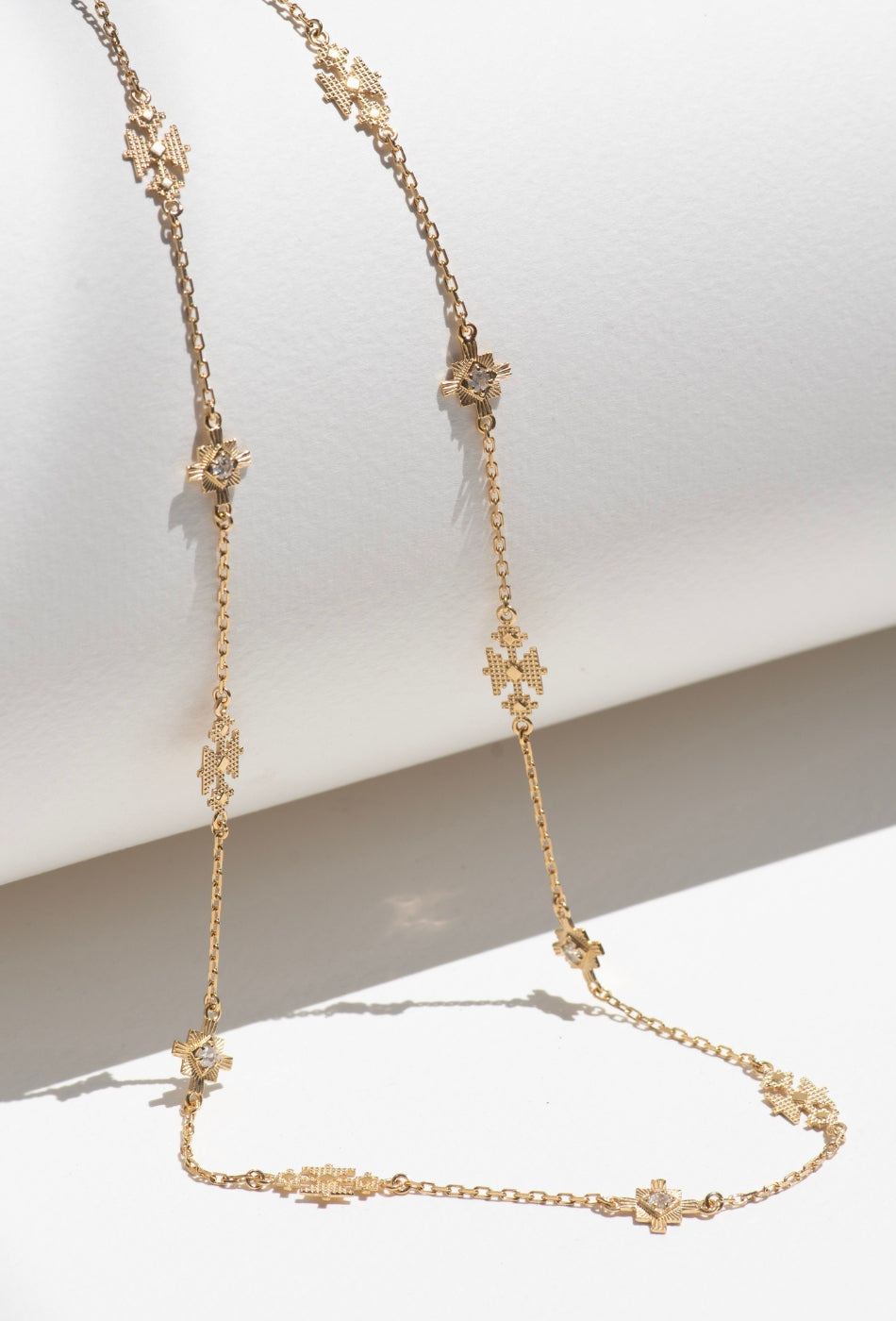 Ayllu Necklace - 22k Gold Plate with White Zircon-zoe & morgan-P&K The General Store