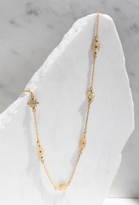 Ayllu Necklace - 22k Gold Plate with White Zircon-zoe & morgan-P&amp;K The General Store