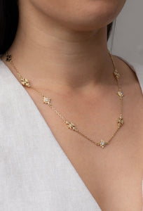 Ayllu Necklace - 22k Gold Plate with White Zircon-zoe & morgan-P&amp;K The General Store