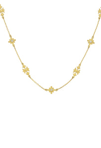 Ayllu Necklace - 22k Gold Plate with White Zircon-zoe & morgan-P&amp;K The General Store