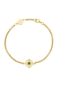Centred Bracelet - 22k Gold Plate with Chrome Diopside-zoe & morgan-P&amp;K The General Store