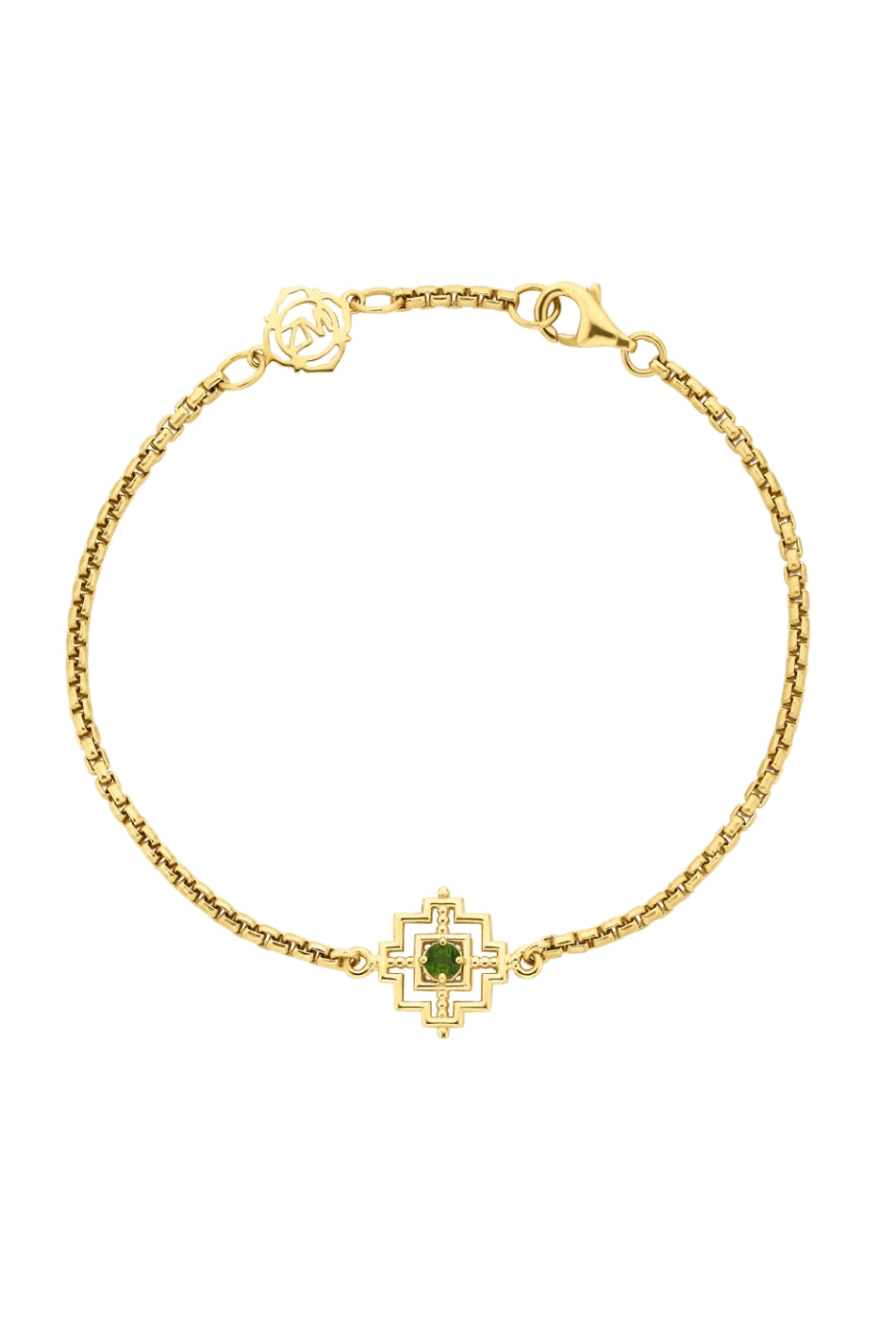 Centred Bracelet - 22k Gold Plate with Chrome Diopside-zoe & morgan-P&K The General Store