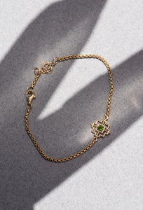 Centred Bracelet - 22k Gold Plate with Chrome Diopside-zoe & morgan-P&amp;K The General Store