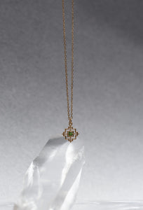 Centred Necklace - 22k Gold Plate with Chrome Diopside-zoe & morgan-P&amp;K The General Store