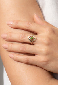Munay Ring - 22k Gold Plate with Chrome Diopside-zoe & morgan-P&amp;K The General Store