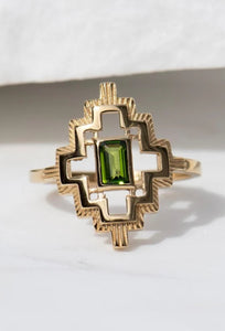Munay Ring - 22k Gold Plate with Chrome Diopside-zoe & morgan-P&amp;K The General Store