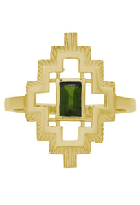 Munay Ring - 22k Gold Plate with Chrome Diopside-zoe & morgan-P&amp;K The General Store