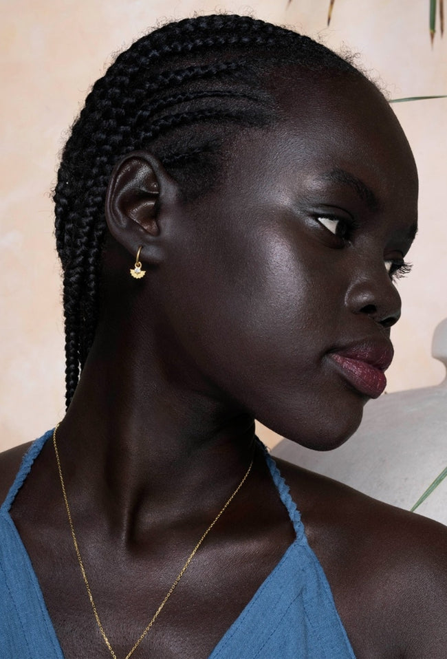 Eos Earrings - 22k Gold Plate with White Zircon-zoe & morgan-P&amp;K The General Store