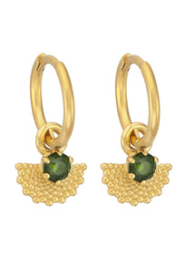 Eos Earrings - 22k Gold Plate with Chrome Diopside-zoe & morgan-P&amp;K The General Store