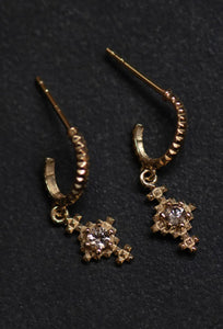 Indie Earrings - 22k Gold Plate with Peach Zircon-zoe & morgan-P&amp;K The General Store