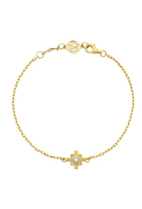 Inka Bracelet - 22k Gold Plate with White Zircon-zoe & morgan-P&amp;K The General Store