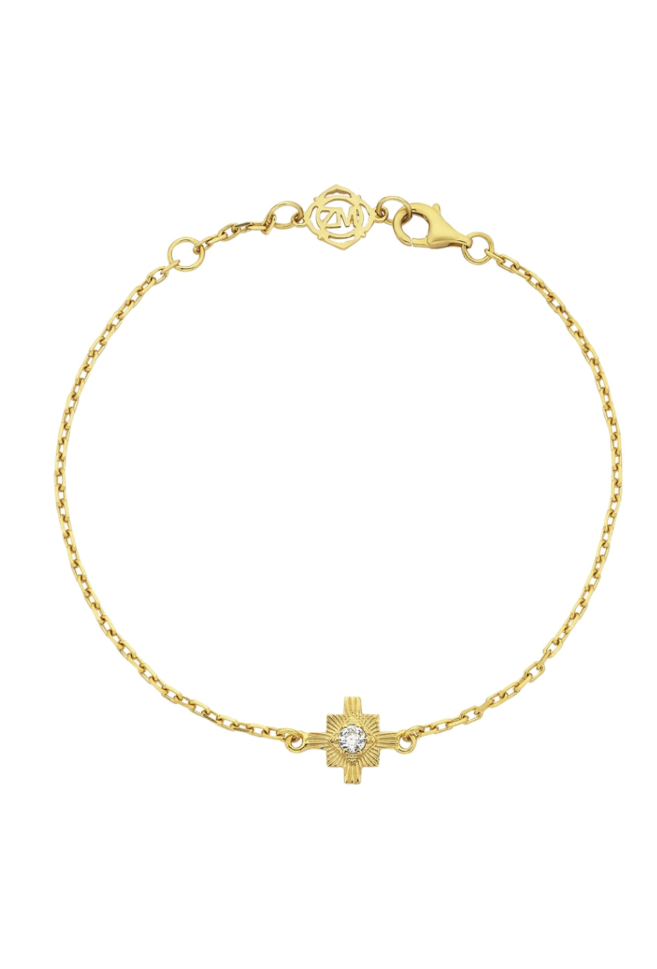 Inka Bracelet - 22k Gold Plate with White Zircon-zoe & morgan-P&K The General Store