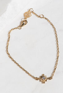 Inka Bracelet - 22k Gold Plate with White Zircon-zoe & morgan-P&amp;K The General Store