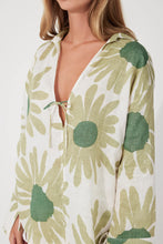 Load image into Gallery viewer, Aloe Flower Linen Tie Shirt-ZULU &amp; ZEPHYR-P&amp;K The General Store
