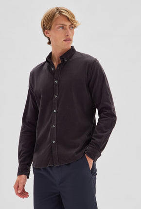 Mens Cord Shirt - Washed Black-ASSEMBLY LABEL-P&amp;K The General Store