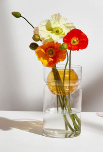 Balance Vase - Clear + Amber-Fazeek-P&amp;K The General Store