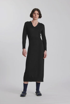 Merino Cable Dress - Black-STANDARD ISSUE-P&amp;K The General Store