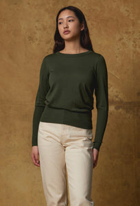 Merino Long Rib Sweater - Loden-STANDARD ISSUE-P&amp;K The General Store