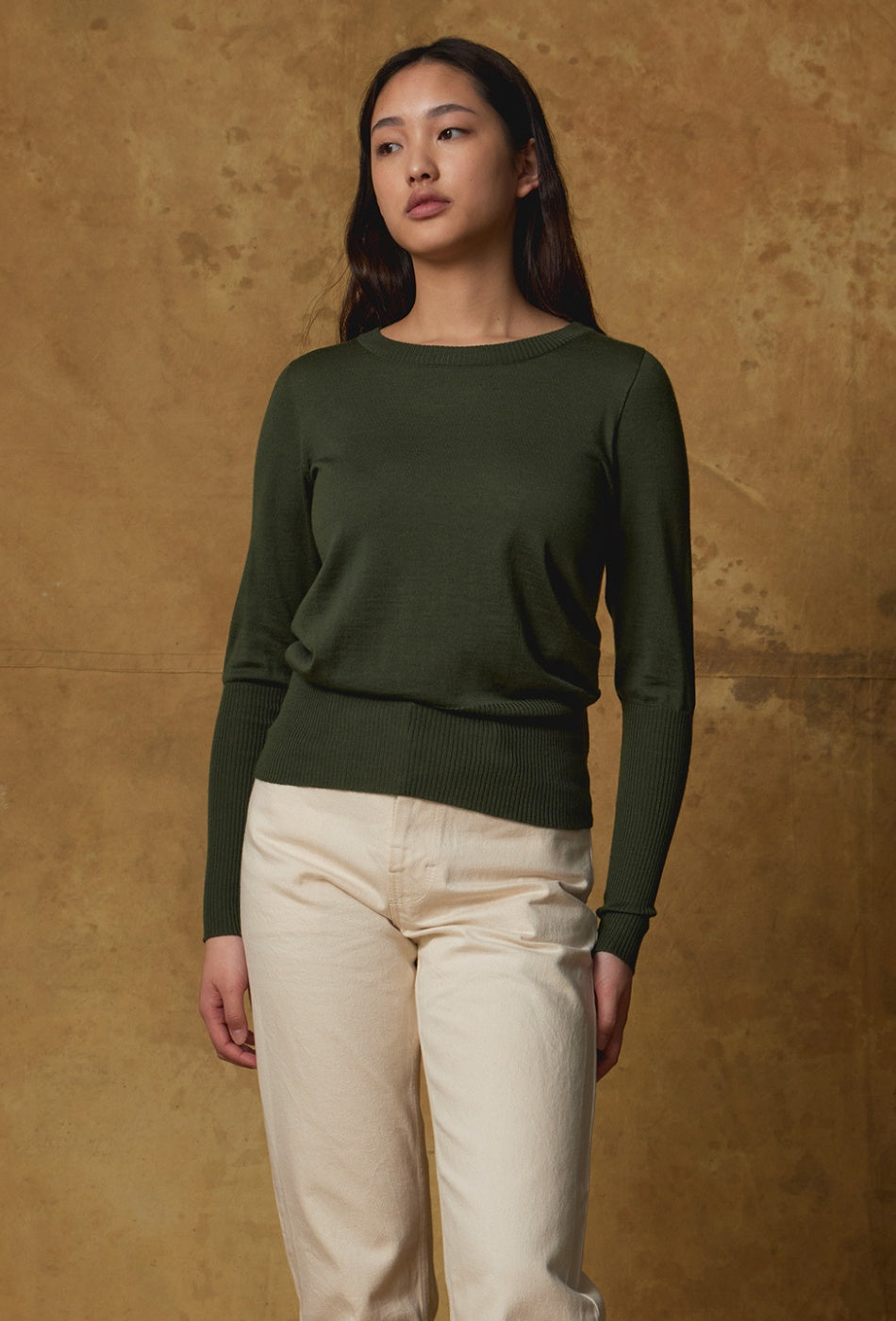 Merino Long Rib Sweater - Loden-STANDARD ISSUE-P&K The General Store